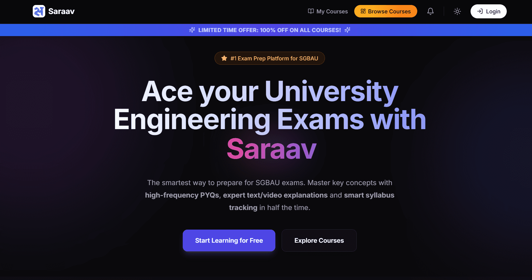 Saraav EdTech Platform